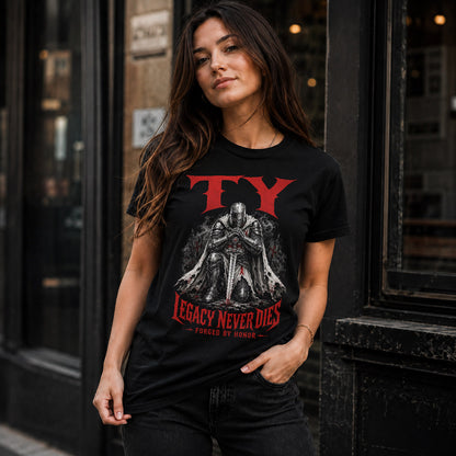 TY HS90-K04-109 - NAME Legacy Never Dies Forged By Honor Personalized Knight