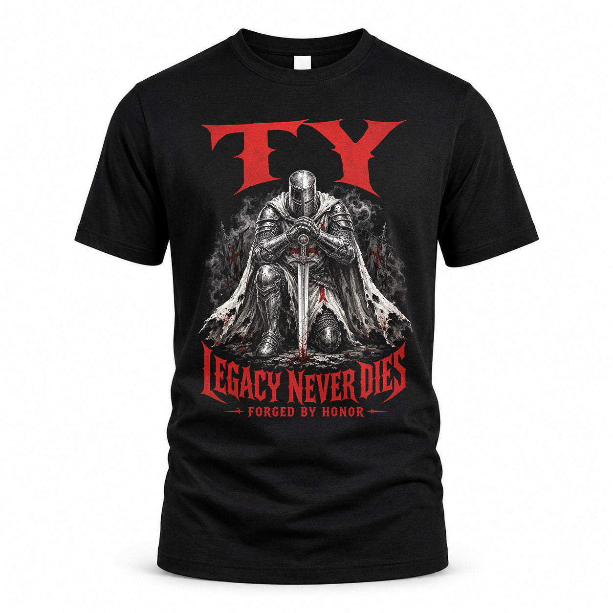 TY HS90-K04-109 - NAME Legacy Never Dies Forged By Honor Personalized Knight