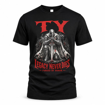 TY HS90-K04-109 - NAME Legacy Never Dies Forged By Honor Personalized Knight