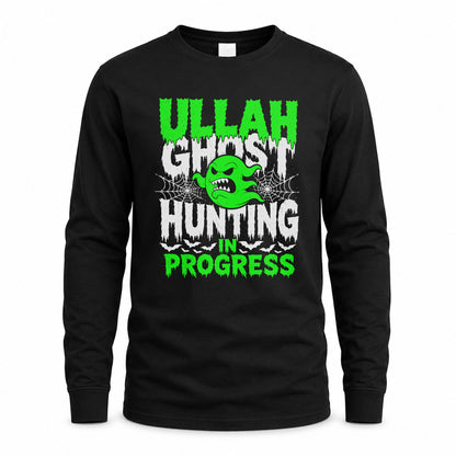 ULLAH HW22-K06-109 - NAME Ghost Hunting In Progress Personalized Halloween Shirt