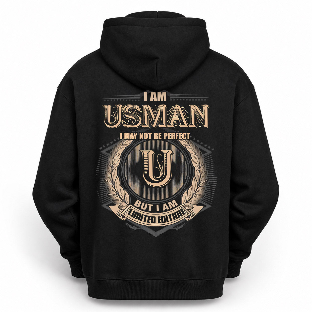 USMAN PH55-T25-Personalized Name Quote Apparel “I Am NAME May Not Be Perfect But I Am Limited Edition”