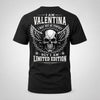 VALENTINA P01-K24-229 – Personalized Skull Graphic Apparel “I Am NAME I May Not Be Perfect But I Am Limited Edition”