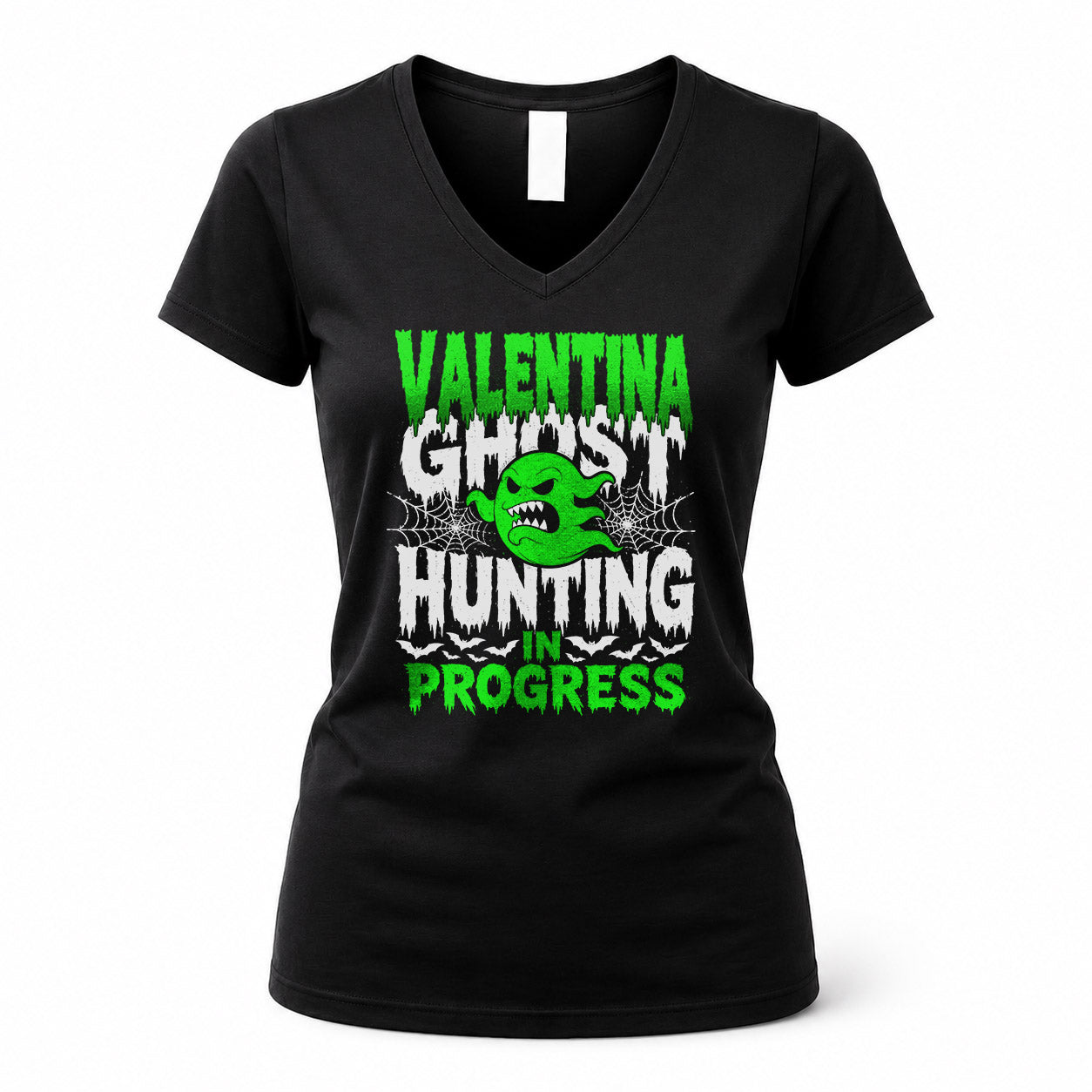VALENTINA HW22-K06-109 - NAME Ghost Hunting In Progress Personalized Halloween Shirt