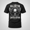 VALENTIN P01-K24-229 – Personalized Skull Graphic Apparel “I Am NAME I May Not Be Perfect But I Am Limited Edition”