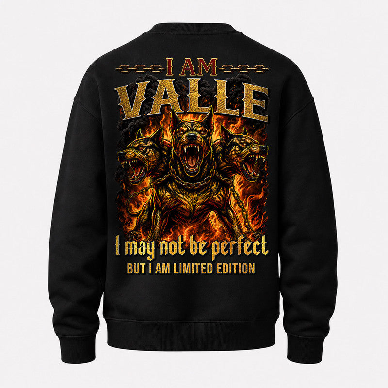 VALLE MP88-F2-168–Personalized Bold Quote Apparel “I Am NAME I May Not Be Perfect But I Am Limited Edition