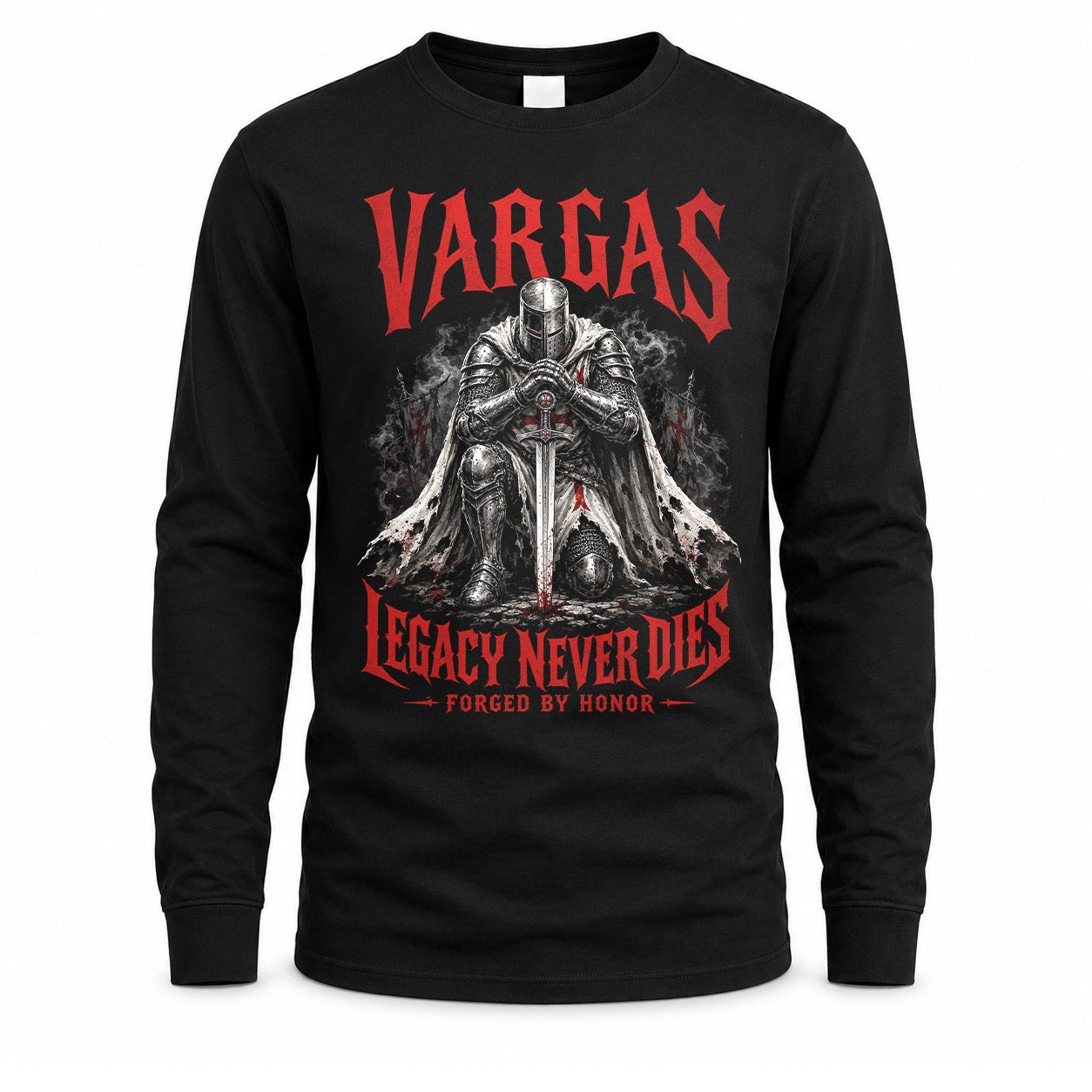 VARGAS HS90-K04-109 - NAME Legacy Never Dies Forged By Honor Personalized Knight