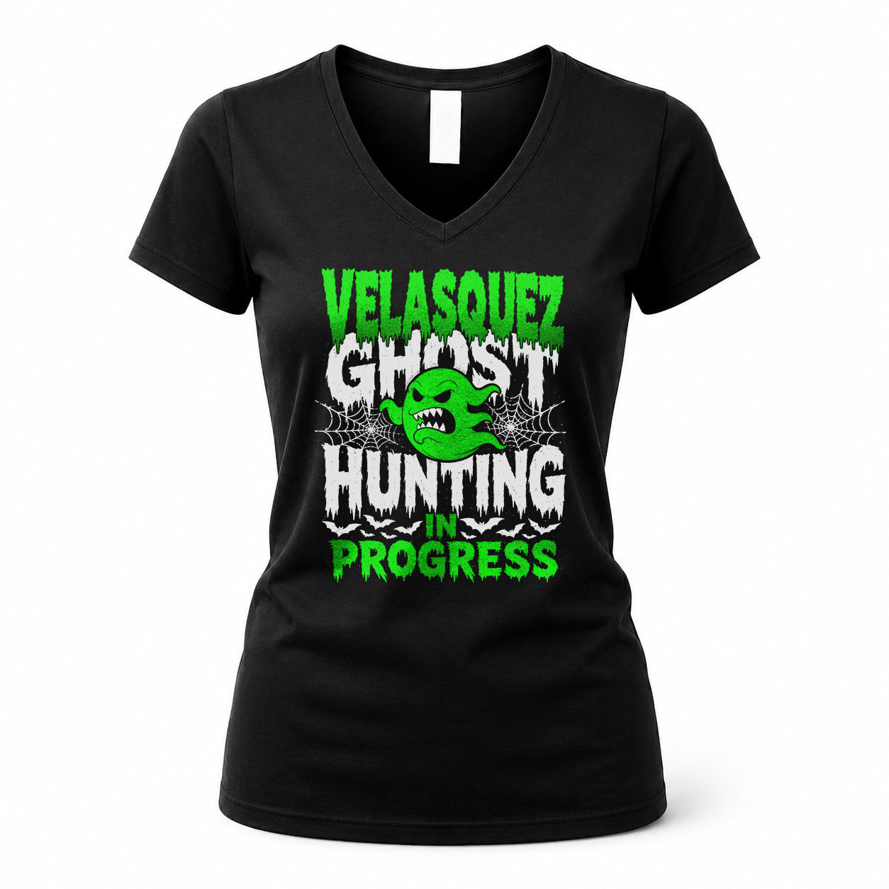 VELASQUEZ HW22-K06-109 - NAME Ghost Hunting In Progress Personalized Halloween Shirt
