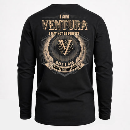 VENTURA PH55-T25-Personalized Name Quote Apparel “I Am NAME May Not Be Perfect But I Am Limited Edition”