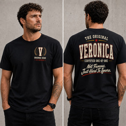 VERONICA W68-F2-168 – Personalized Original Issue Apparel “The Original NAME Certified One-of-One"
