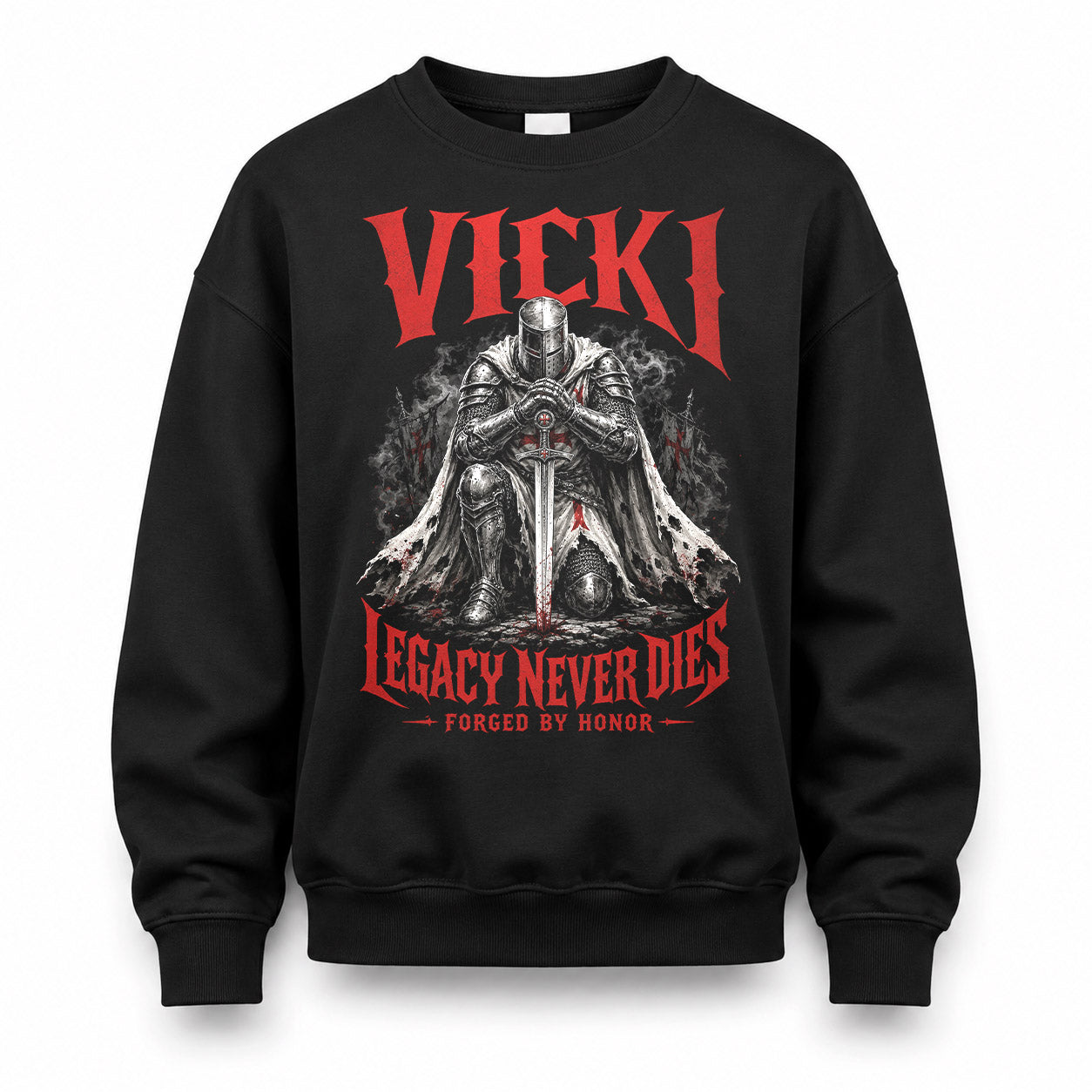 VICKI HS90-K04-109 - NAME Legacy Never Dies Forged By Honor Personalized Knight
