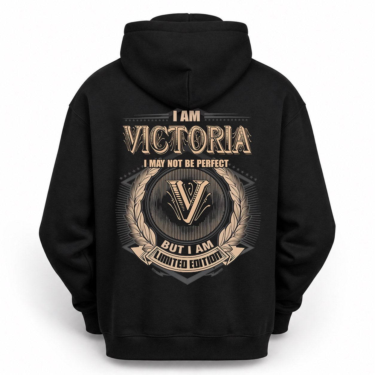 VICTORIA PH55-T25-Personalized Name Quote Apparel “I Am NAME May Not Be Perfect But I Am Limited Edition”