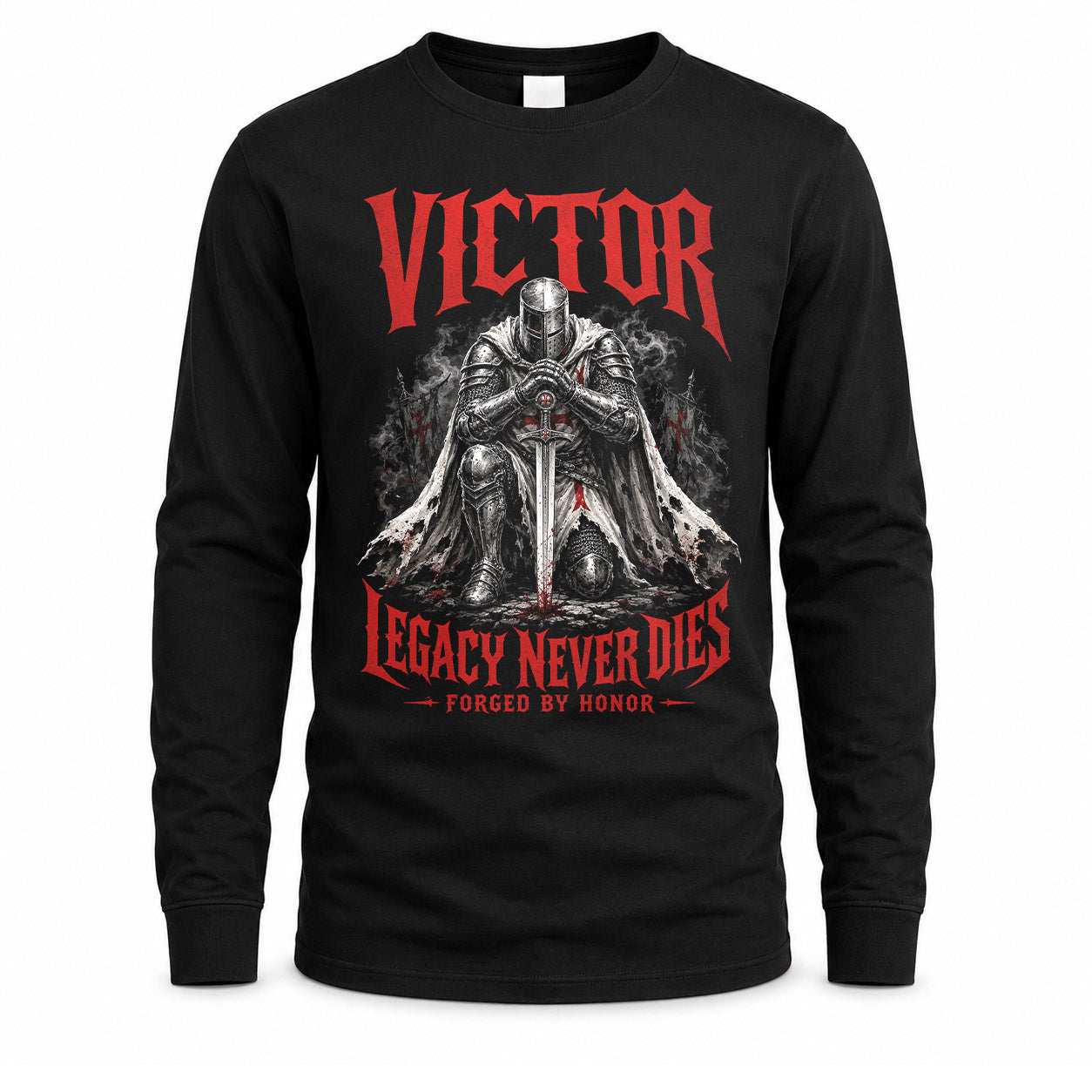 VICTOR HS90-K04-109 - NAME Legacy Never Dies Forged By Honor Personalized Knight