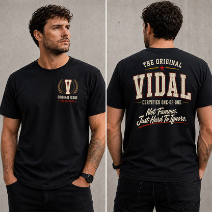 VIDAL W68-F2-168 – Personalized Original Issue Apparel “The Original NAME Certified One-of-One"
