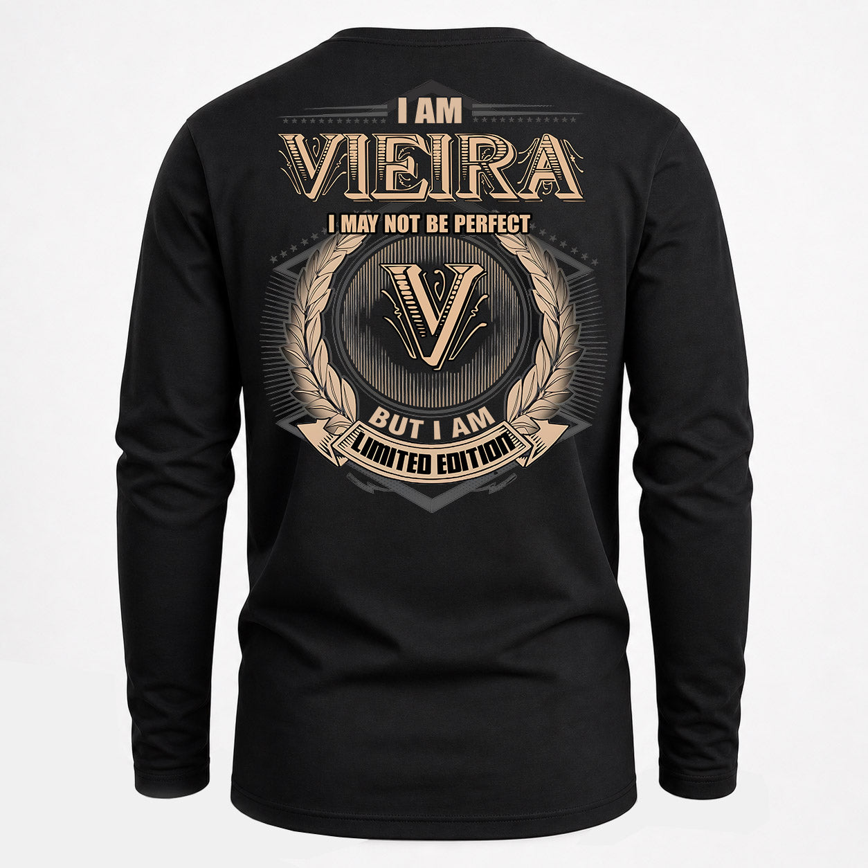 VIEIRA PH55-T25-Personalized Name Quote Apparel “I Am NAME May Not Be Perfect But I Am Limited Edition”