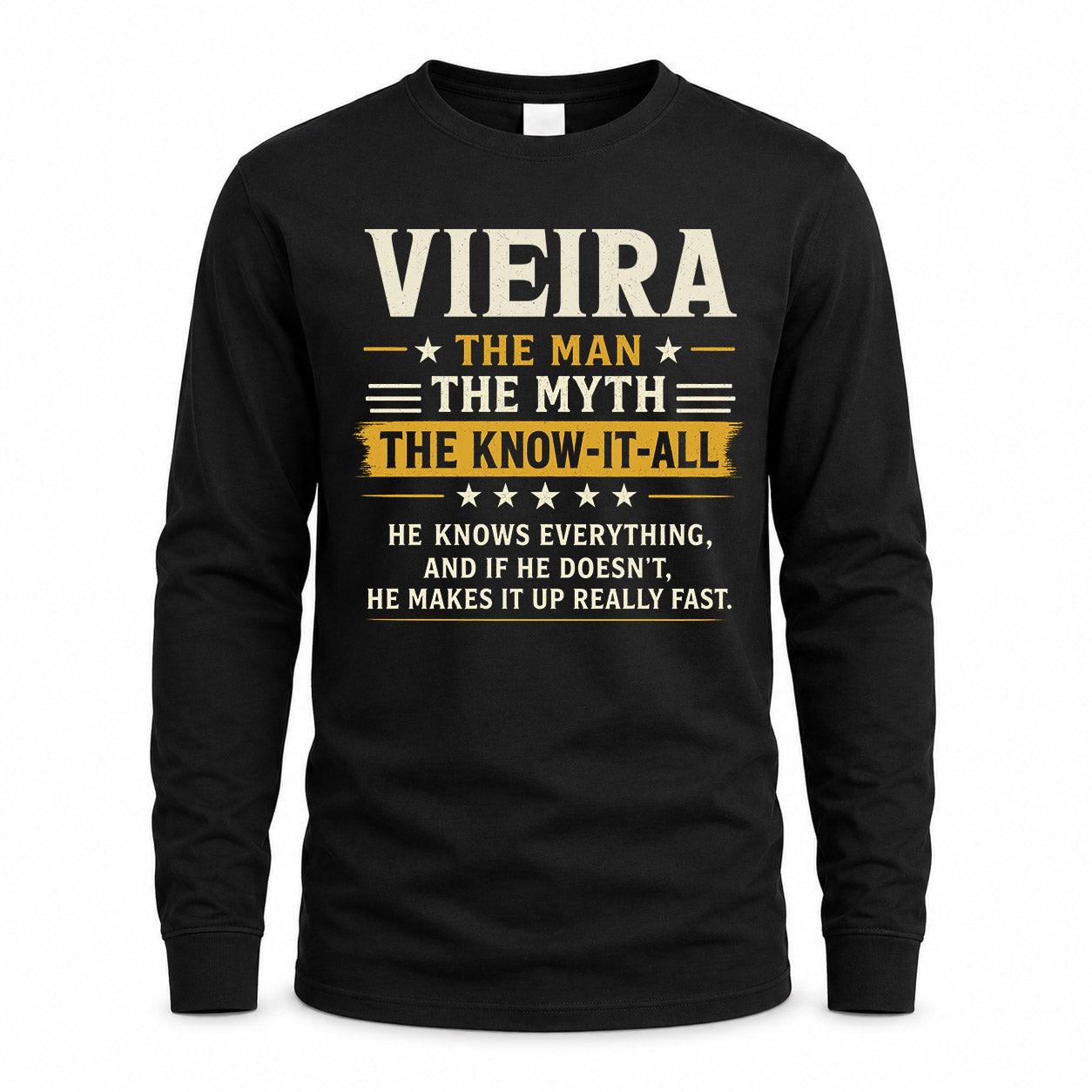 VIEIRA TM90-K04-125 - NAME Legendary Know-It-All Personalized Funny Shirt