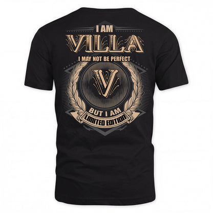 VILLA PH55-T25-Personalized Name Quote Apparel “I Am NAME May Not Be Perfect But I Am Limited Edition”