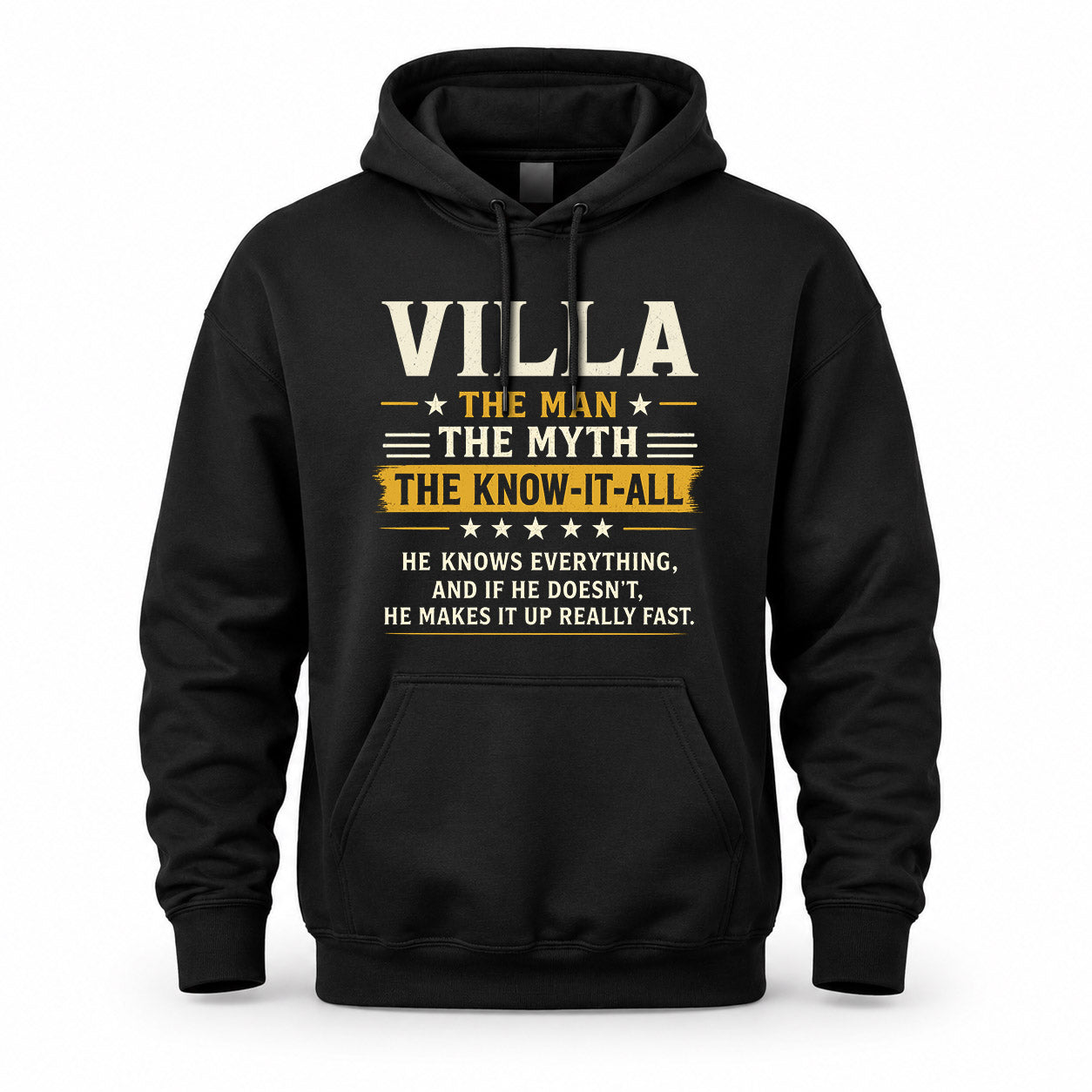 VILLA TM90-K04-125 - NAME Legendary Know-It-All Personalized Funny Shirt