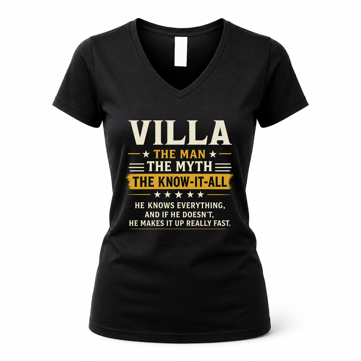 VILLA TM90-K04-125 - NAME Legendary Know-It-All Personalized Funny Shirt