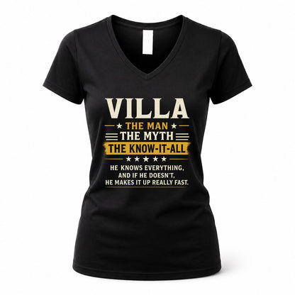 VILLA TM90-K04-125 - NAME Legendary Know-It-All Personalized Funny Shirt
