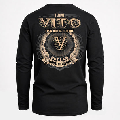 VITO PH55-T25-Personalized Name Quote Apparel “I Am NAME May Not Be Perfect But I Am Limited Edition”