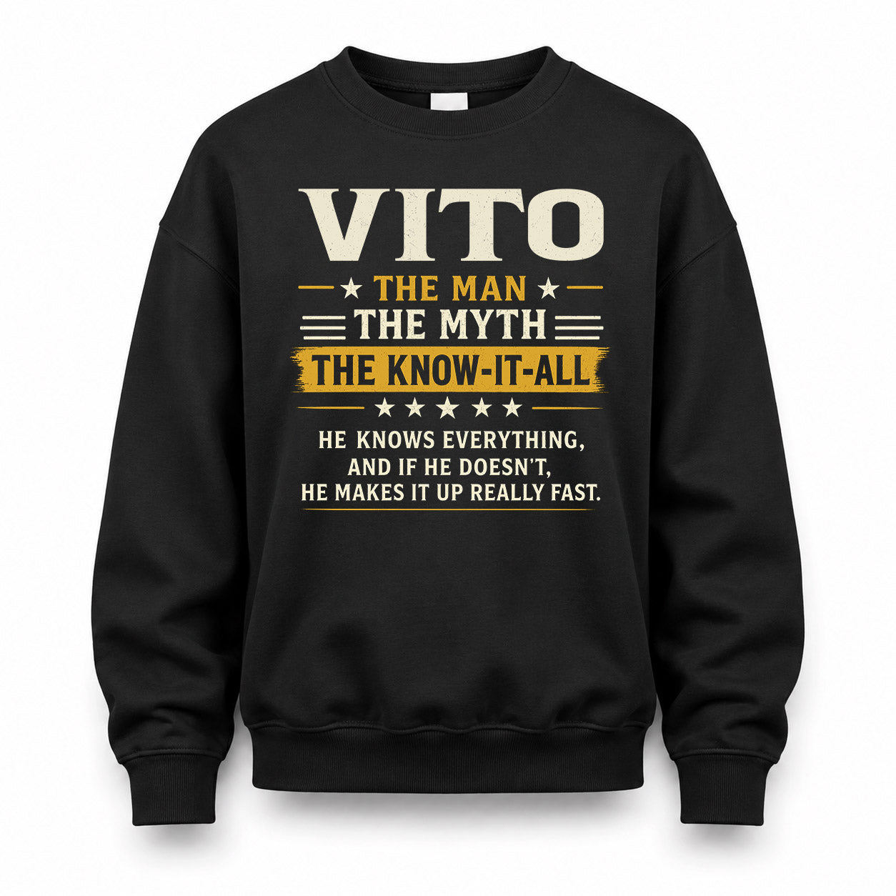 VITO TM90-K04-125 - NAME Legendary Know-It-All Personalized Funny Shirt