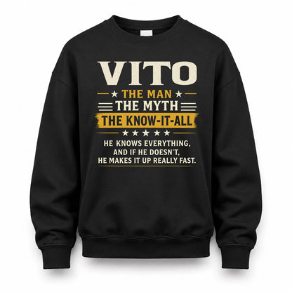 VITO TM90-K04-125 - NAME Legendary Know-It-All Personalized Funny Shirt