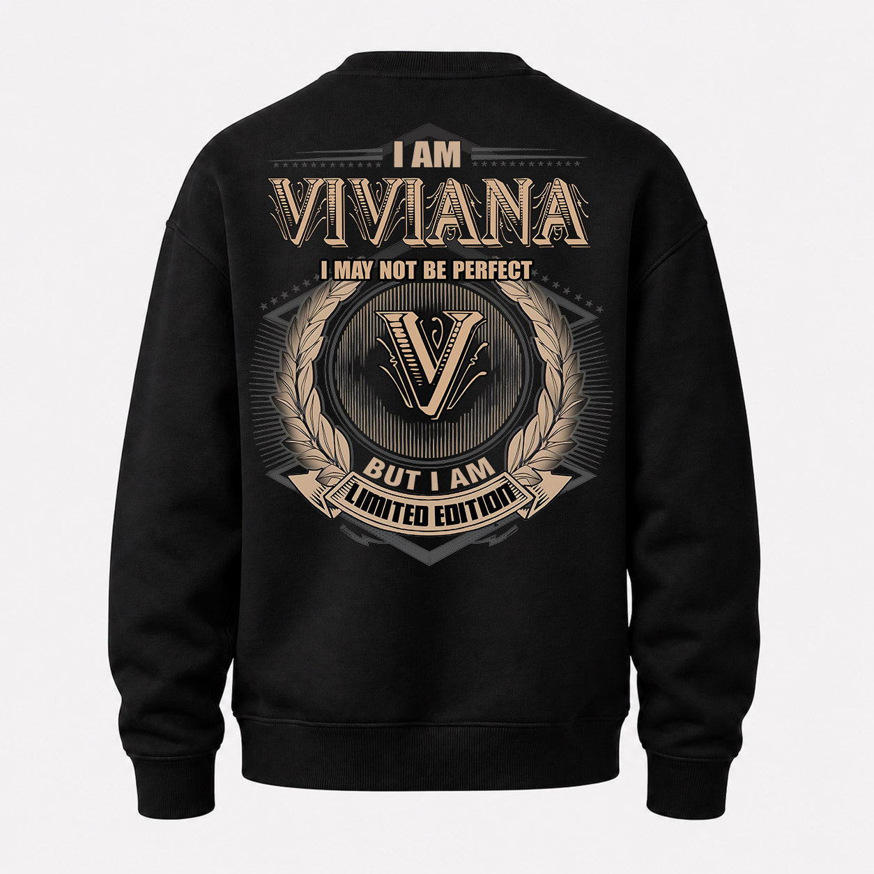VIVIANA PH55-T25-Personalized Name Quote Apparel “I Am NAME May Not Be Perfect But I Am Limited Edition”