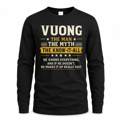 VUONG TM90-K04-125 - NAME Legendary Know-It-All Personalized Funny Shirt