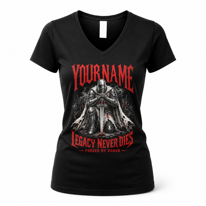YOUR NAME HS90-K04-109 - NAME Legacy Never Dies Forged By Honor Personalized Knight