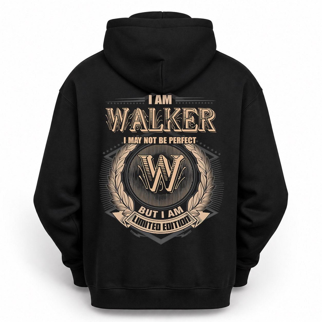 WALKER PH55-T25-Personalized Name Quote Apparel “I Am NAME May Not Be Perfect But I Am Limited Edition”