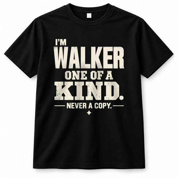 WALKER P6-K4-228 Personalized Funny Quote Apparel “I’m NAME – One of a Kind, Never a Copy”