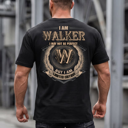 WALKER PH55-T25-Personalized Name Quote Apparel “I Am NAME May Not Be Perfect But I Am Limited Edition”
