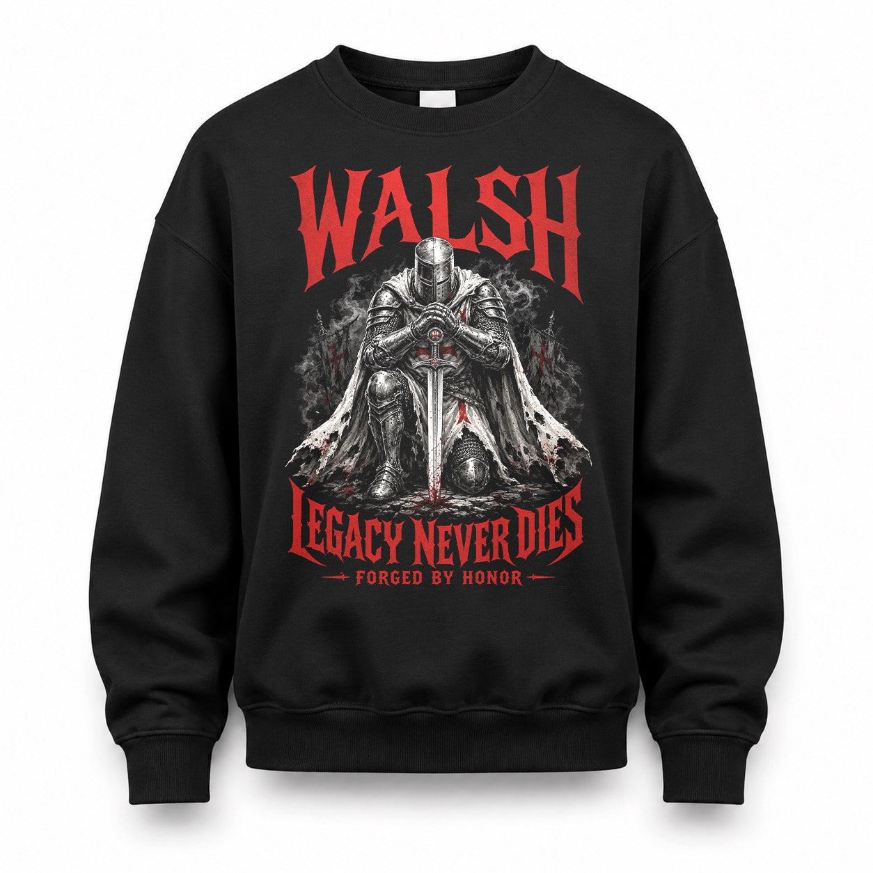 WALSH HS90-K04-109 - NAME Legacy Never Dies Forged By Honor Personalized Knight