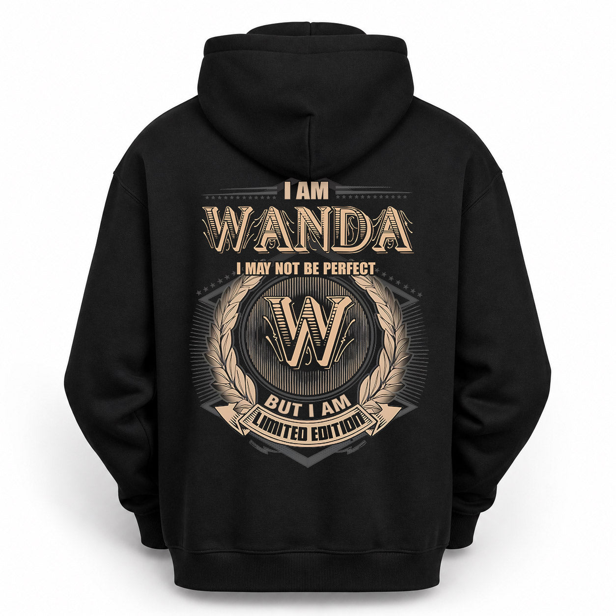 WANDA PH55-T25-Personalized Name Quote Apparel “I Am NAME May Not Be Perfect But I Am Limited Edition”