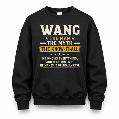 WANG TM90-K04-125 - NAME Legendary Know-It-All Personalized Funny Shirt