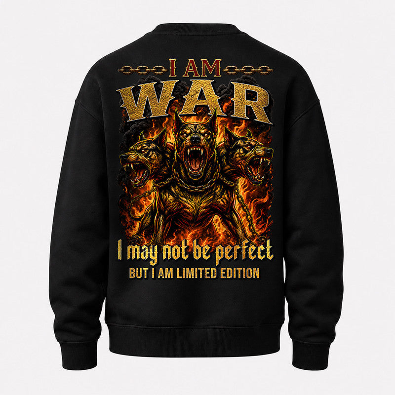 WAR MP88-F2-168–Personalized Bold Quote Apparel “I Am NAME I May Not Be Perfect But I Am Limited Edition