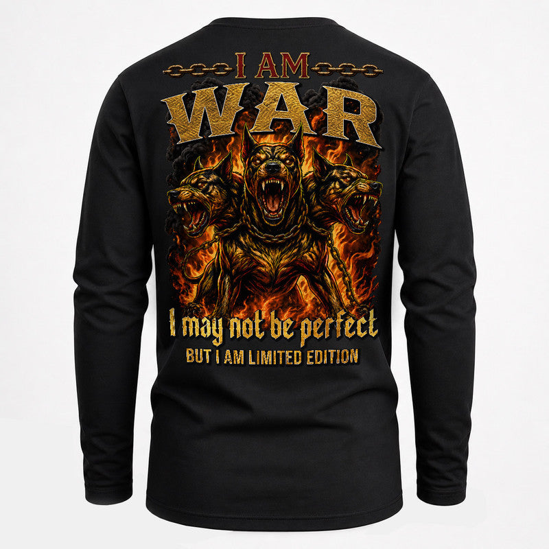 WAR MP88-F2-168–Personalized Bold Quote Apparel “I Am NAME I May Not Be Perfect But I Am Limited Edition