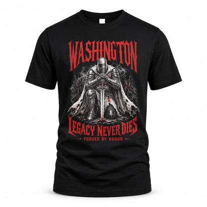 WASHINGTON HS90-K04-109 - NAME Legacy Never Dies Forged By Honor Personalized Knight
