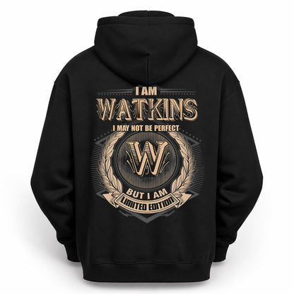 WATKINS PH55-T25-Personalized Name Quote Apparel “I Am NAME May Not Be Perfect But I Am Limited Edition”