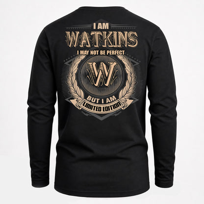 WATKINS PH55-T25-Personalized Name Quote Apparel “I Am NAME May Not Be Perfect But I Am Limited Edition”