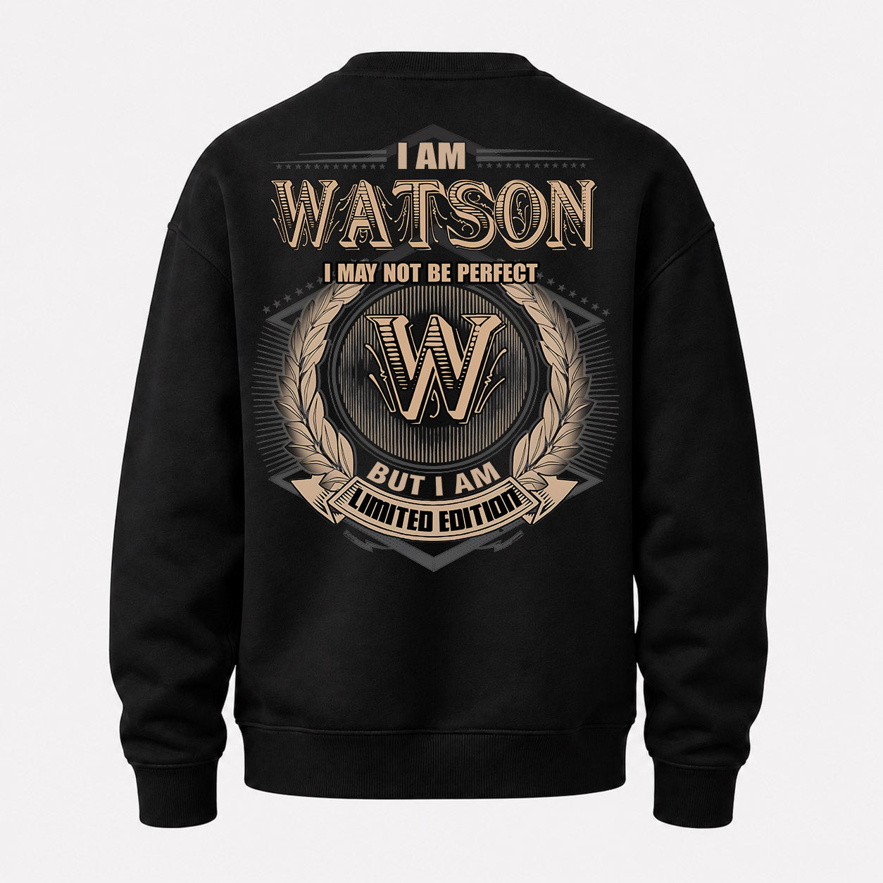 WATSON PH55-T25-Personalized Name Quote Apparel “I Am NAME May Not Be Perfect But I Am Limited Edition”