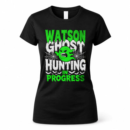 WATSON HW22-K06-109 - NAME Ghost Hunting In Progress Personalized Halloween Shirt