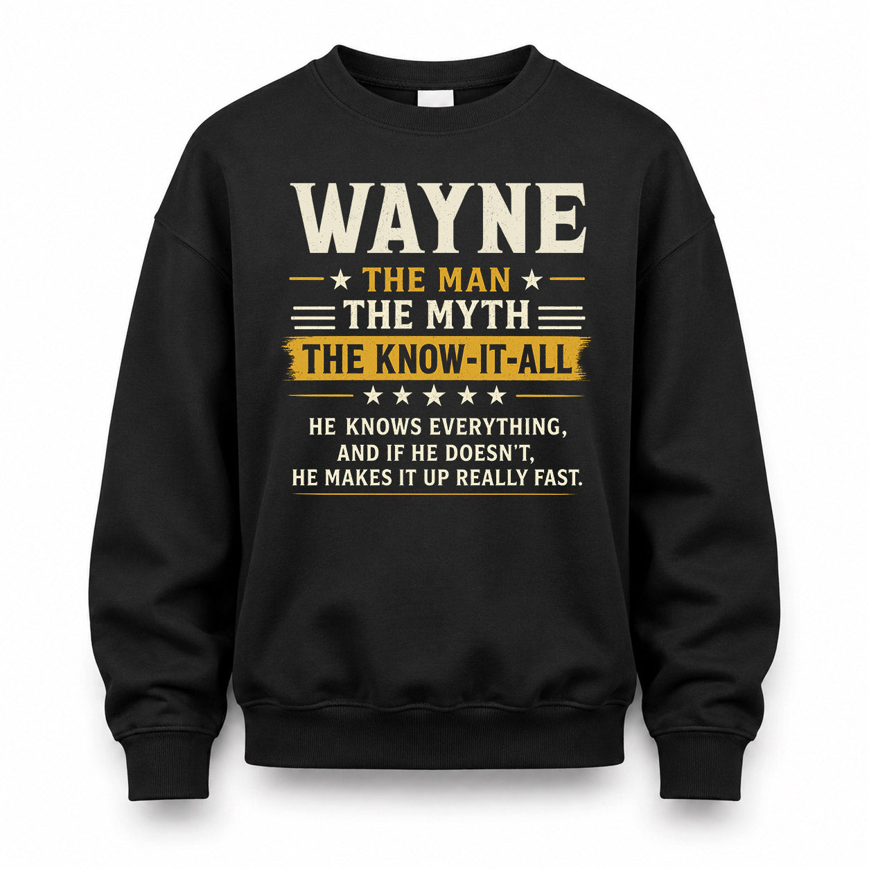WAYNE TM90-K04-125 - NAME Legendary Know-It-All Personalized Funny Shirt