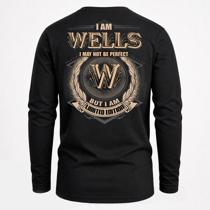 WELLS PH55-T25-Personalized Name Quote Apparel “I Am NAME May Not Be Perfect But I Am Limited Edition”