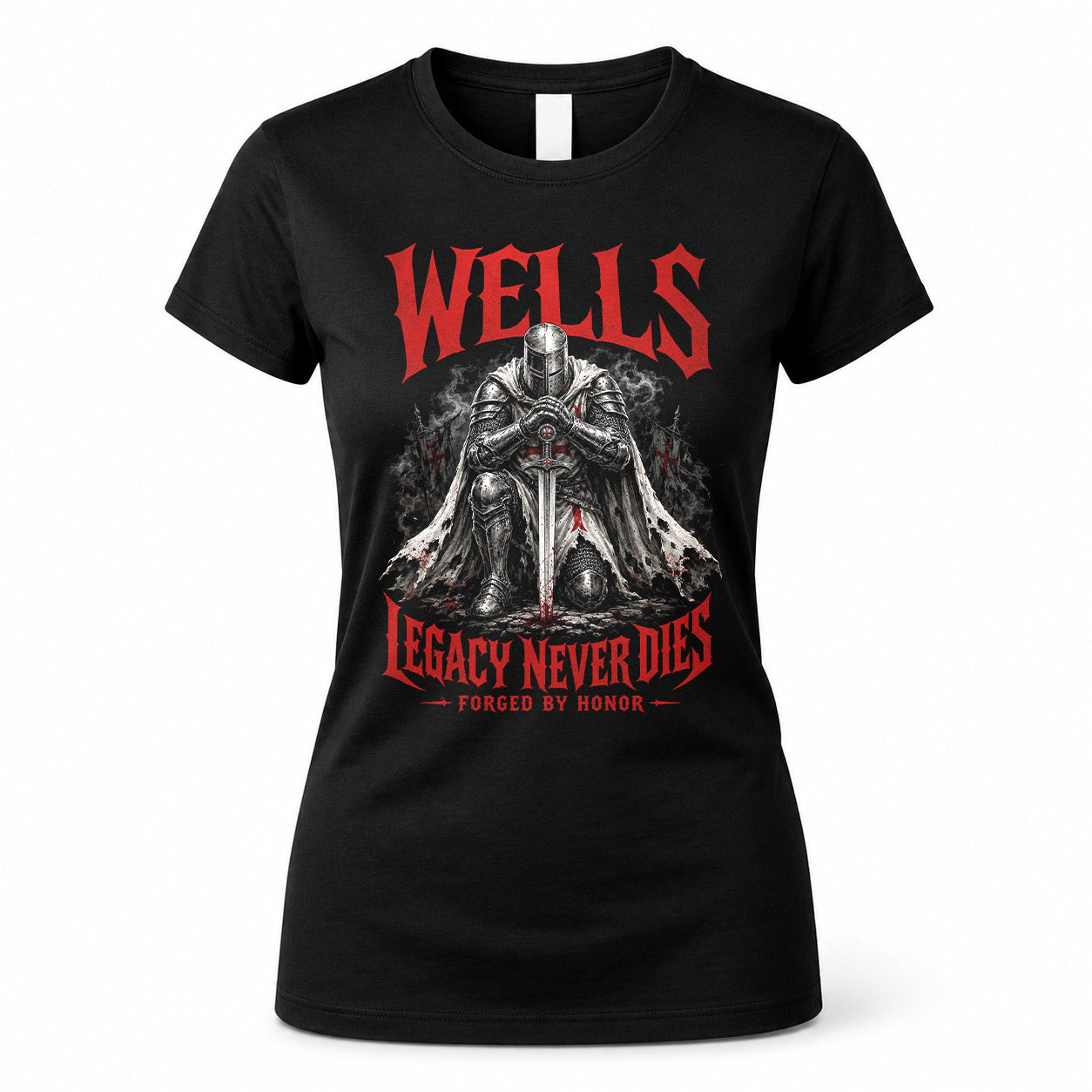WELLS HS90-K04-109 - NAME Legacy Never Dies Forged By Honor Personalized Knight