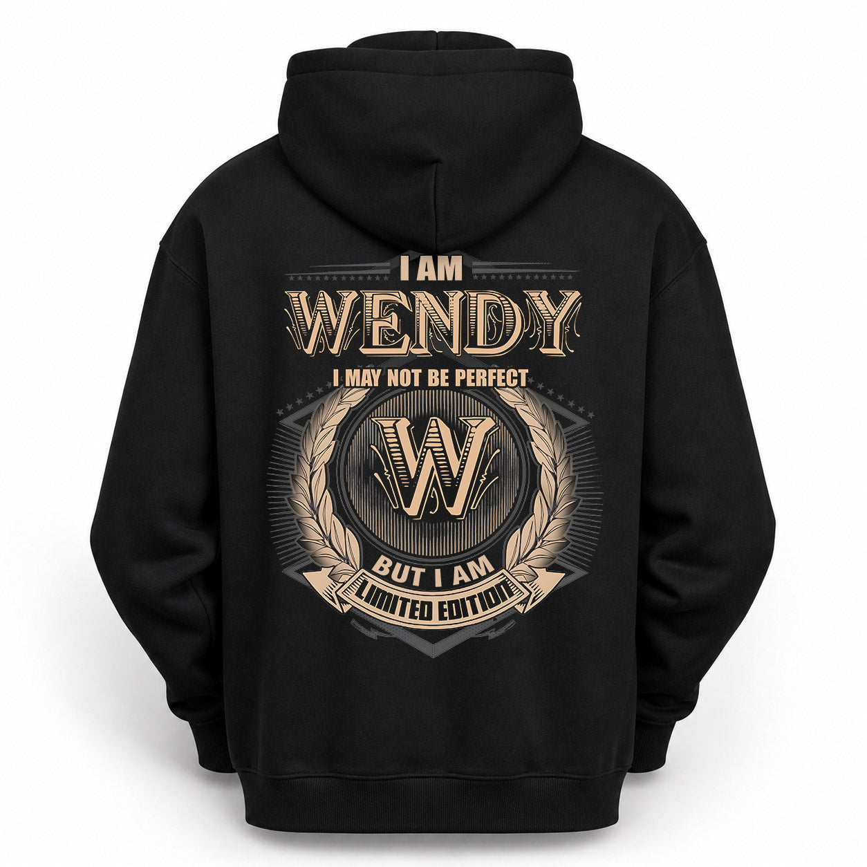 WENDY PH55-T25-Personalized Name Quote Apparel “I Am NAME May Not Be Perfect But I Am Limited Edition”
