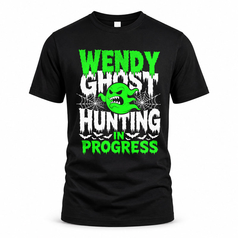 WENDY HW22-K06-109 - NAME Ghost Hunting In Progress Personalized Halloween Shirt