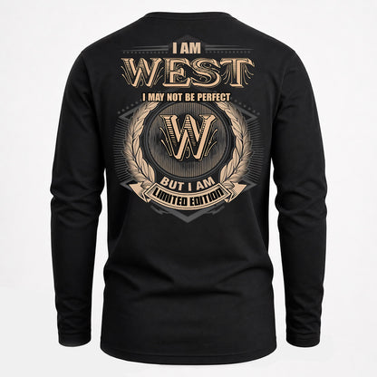 WEST PH55-T25-Personalized Name Quote Apparel “I Am NAME May Not Be Perfect But I Am Limited Edition”