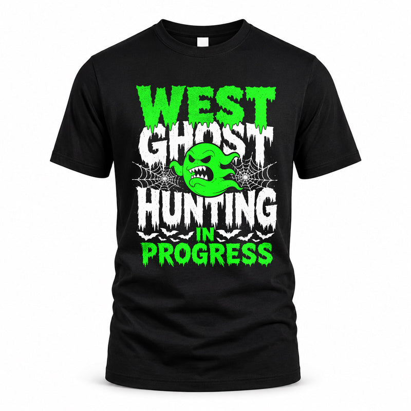 WEST HW22-K06-109 - NAME Ghost Hunting In Progress Personalized Halloween Shirt
