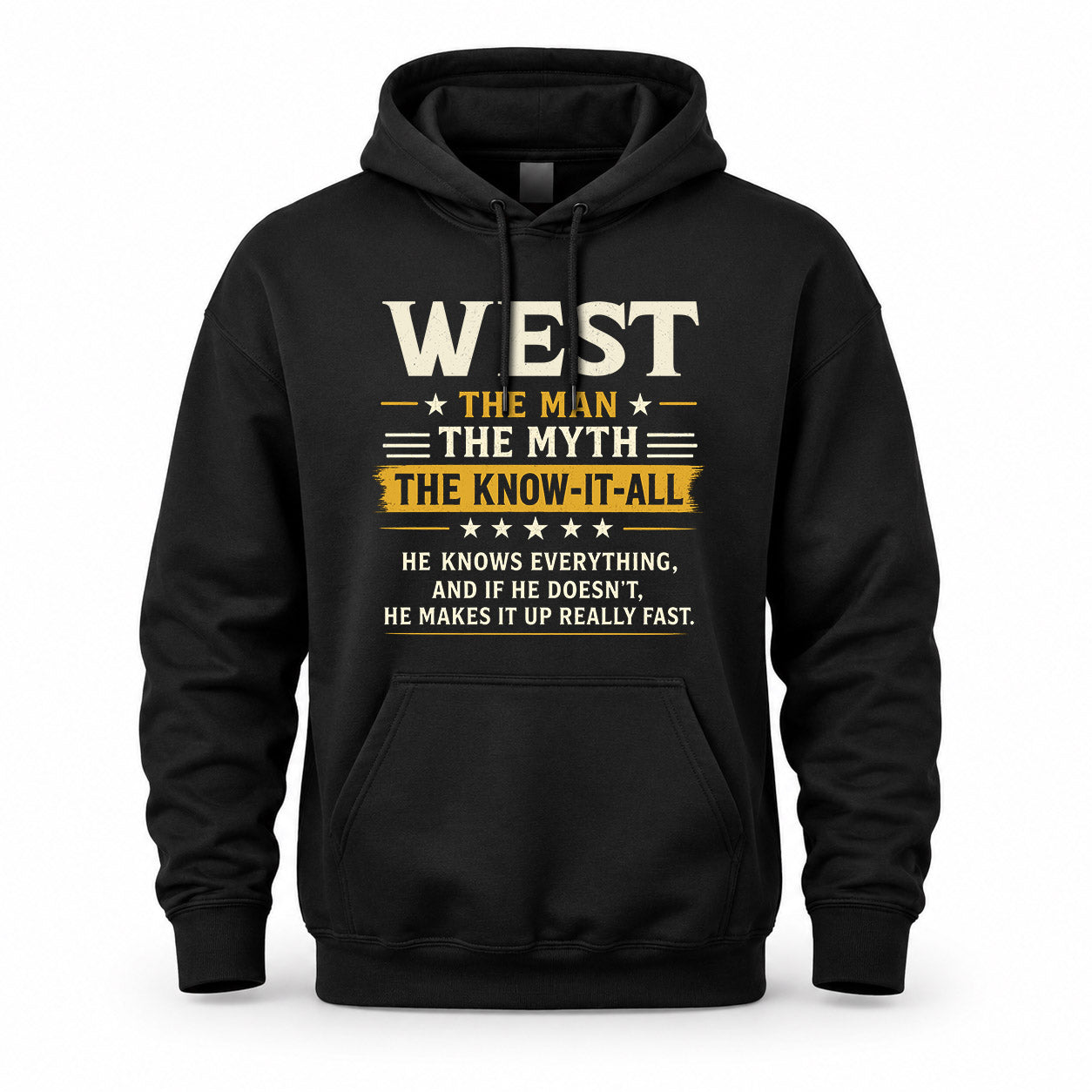 WEST TM90-K04-125 - NAME Legendary Know-It-All Personalized Funny Shirt